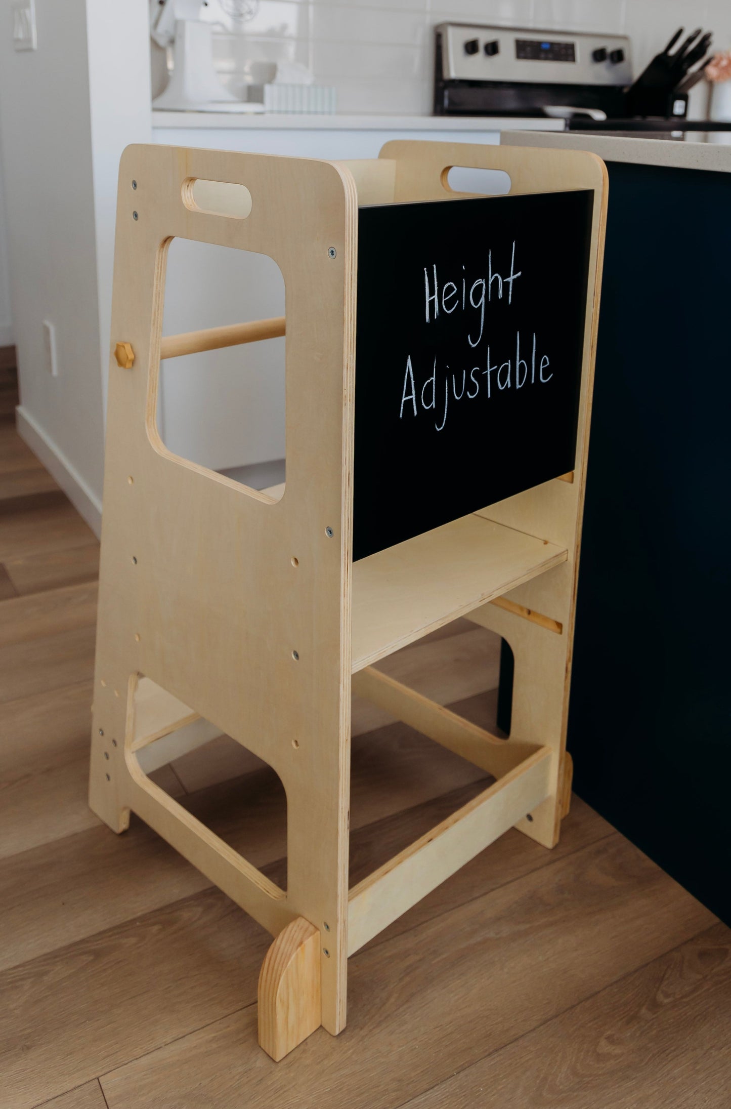 Height Adjustable Learning Tower (With Chalkboard)