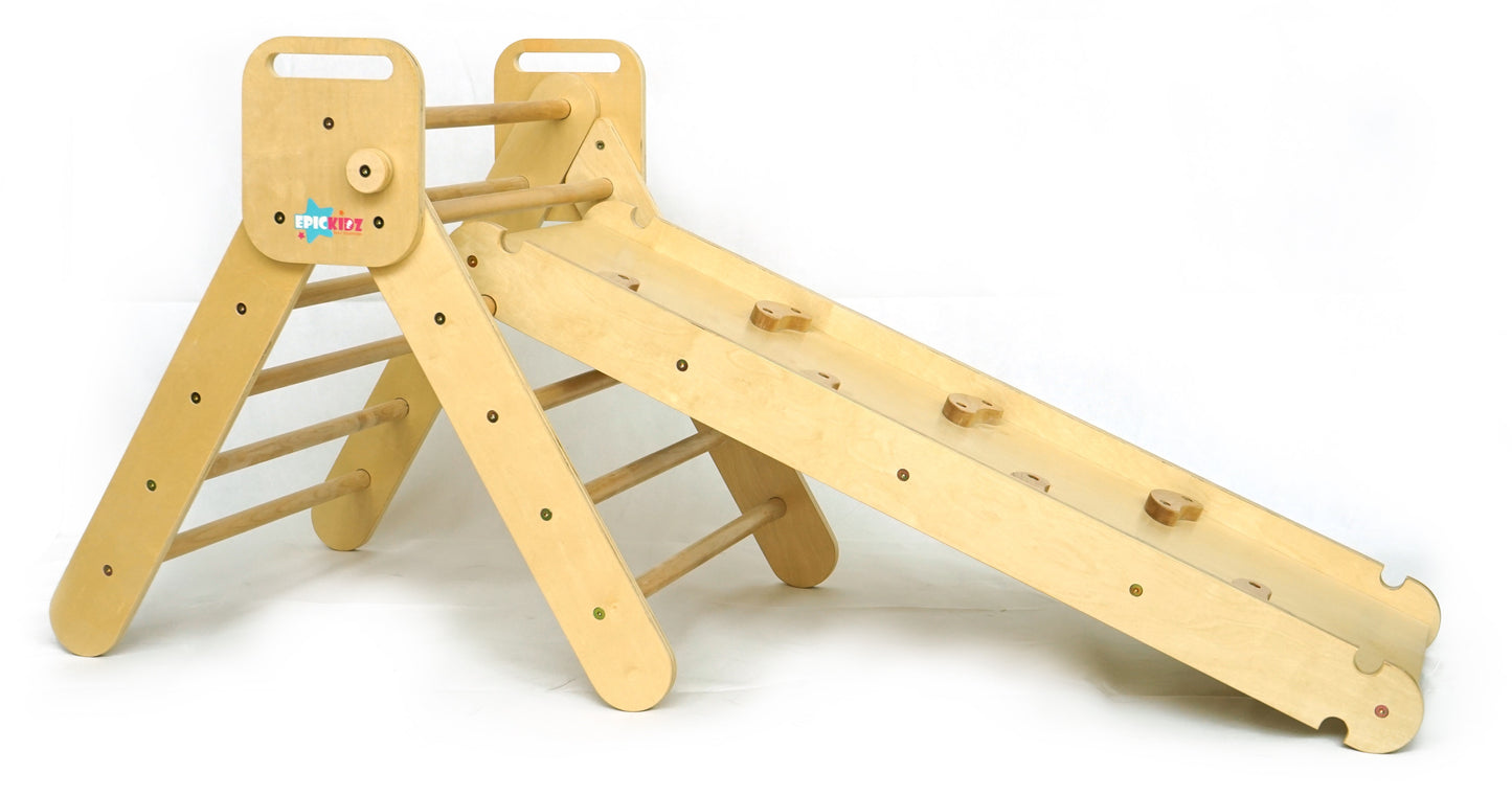 Foldable Montessori Climbing Triangle with Reversible Ramp - Medium