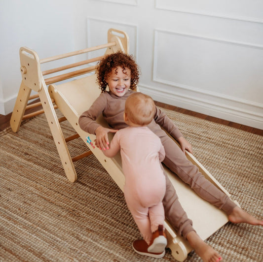 Foldable Montessori Climbing Triangle with Reversible Ramp - Medium