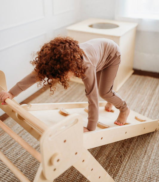 Foldable Montessori Climbing Triangle with Reversible Ramp - Medium