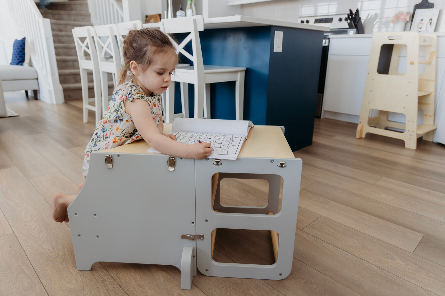 2-in-1 Learning Tower + Toddler Table