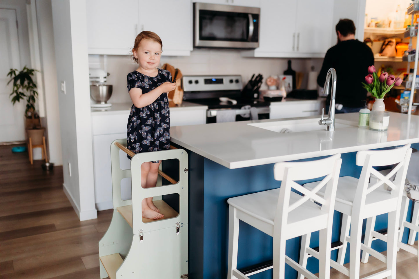 2-in-1 Learning Tower + Toddler Table