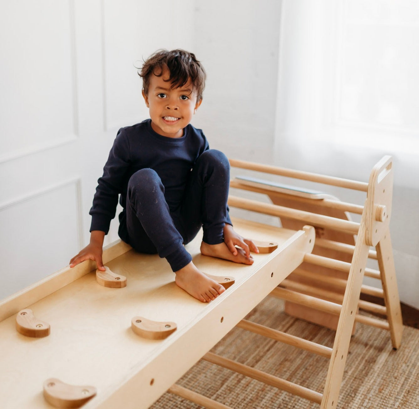 Foldable Montessori Climbing Triangle with Reversible Ramp - Large